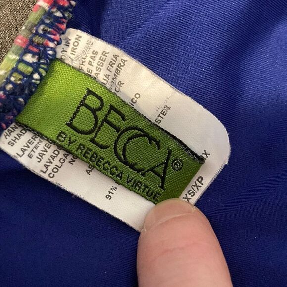 𝅺BECCA by Rebecca Virtue Multicolor Rainbow Python Bikini Bottom Size XS - Picture 2 of 7